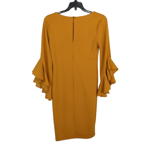BLVD Burnt Yellow Midi Dress - Picture 2 of 5